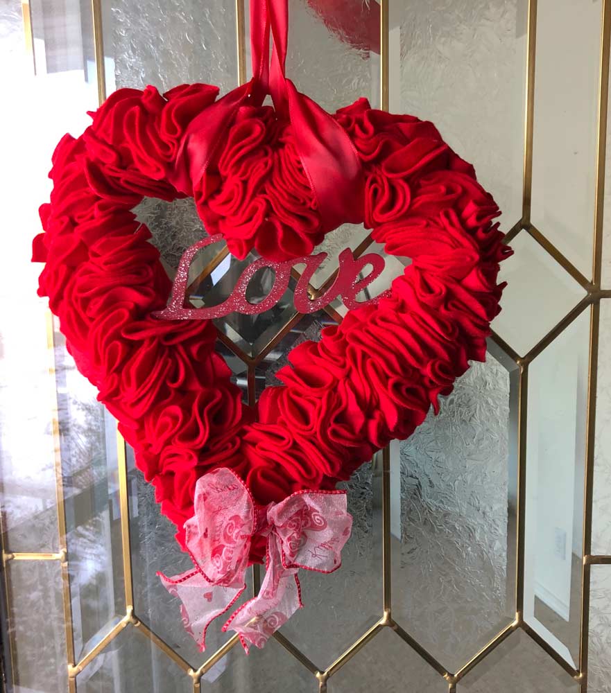 Valentine's Day Heart door wreath